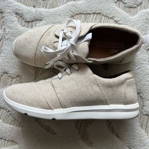 Tom’s Women’s Del Rey Natural Metallic Linen Shoe-never worn!